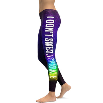 Ich schwitze nicht, ich GLITZERE Workout Leggings G733