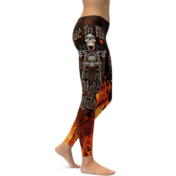 Lebenslang Fahren - Fahren zum Leben Biker Leggings Z944