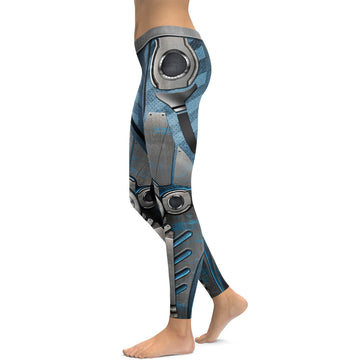 Blaue Roboter-/Cyborg-Leggings E449