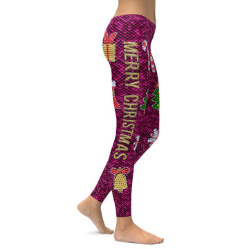 Weihnachts-Pailletten-Leggings U200