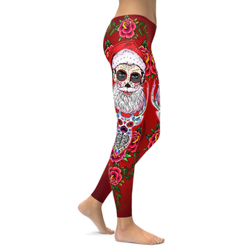 Santa & Rudolph Zuckerschädel Leggings A130