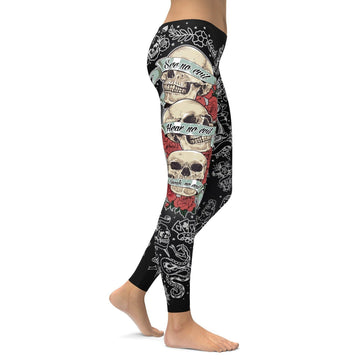 Sehe kein Übel, Höre kein Übel, Spreche kein Übel - Schwarze Leggings K780
