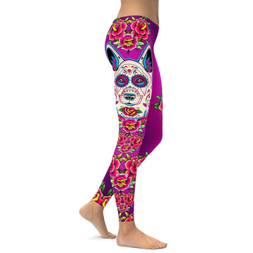 Zuckerskull Deutscher Schäferhund Leggings V698