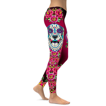 Zucker-Schädel Golden Retriever Leggings L706