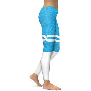 Blaue und Weiße Infinity Leggings X128