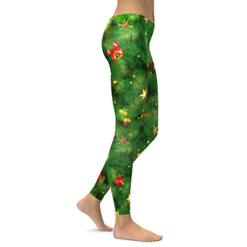 Realistische Weihnachtsbaum Leggings J010