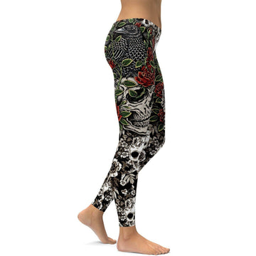 Schädel & Rosen Leggings Z227