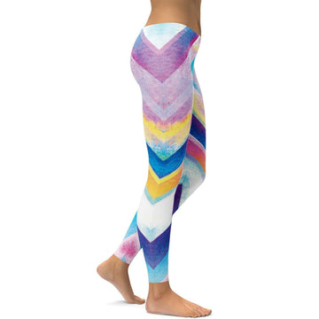 Zickzack gestreifte Leggings D163
