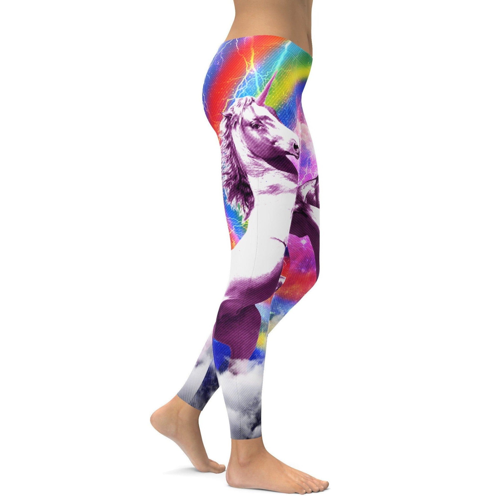 Regenbogen-Einhorn Leggings V294