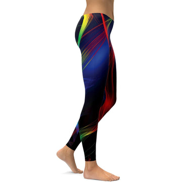 EDM Regenbogenstrich Leggings J544