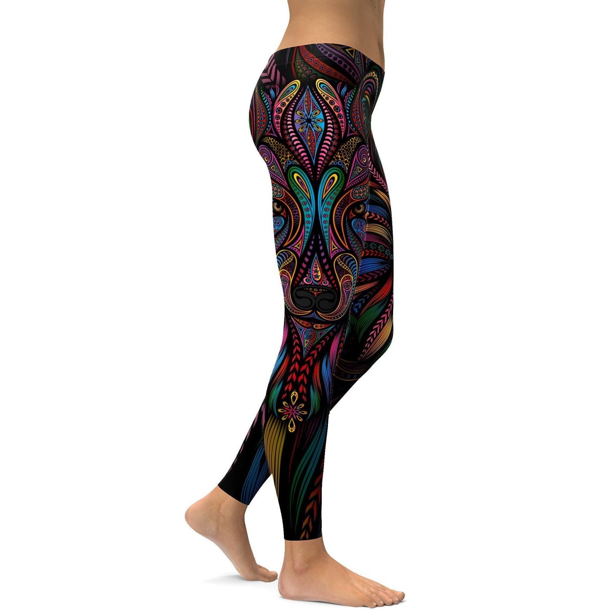 Bunte Wolf Leggings B368