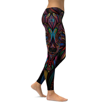 Bunte Wolf Leggings B368