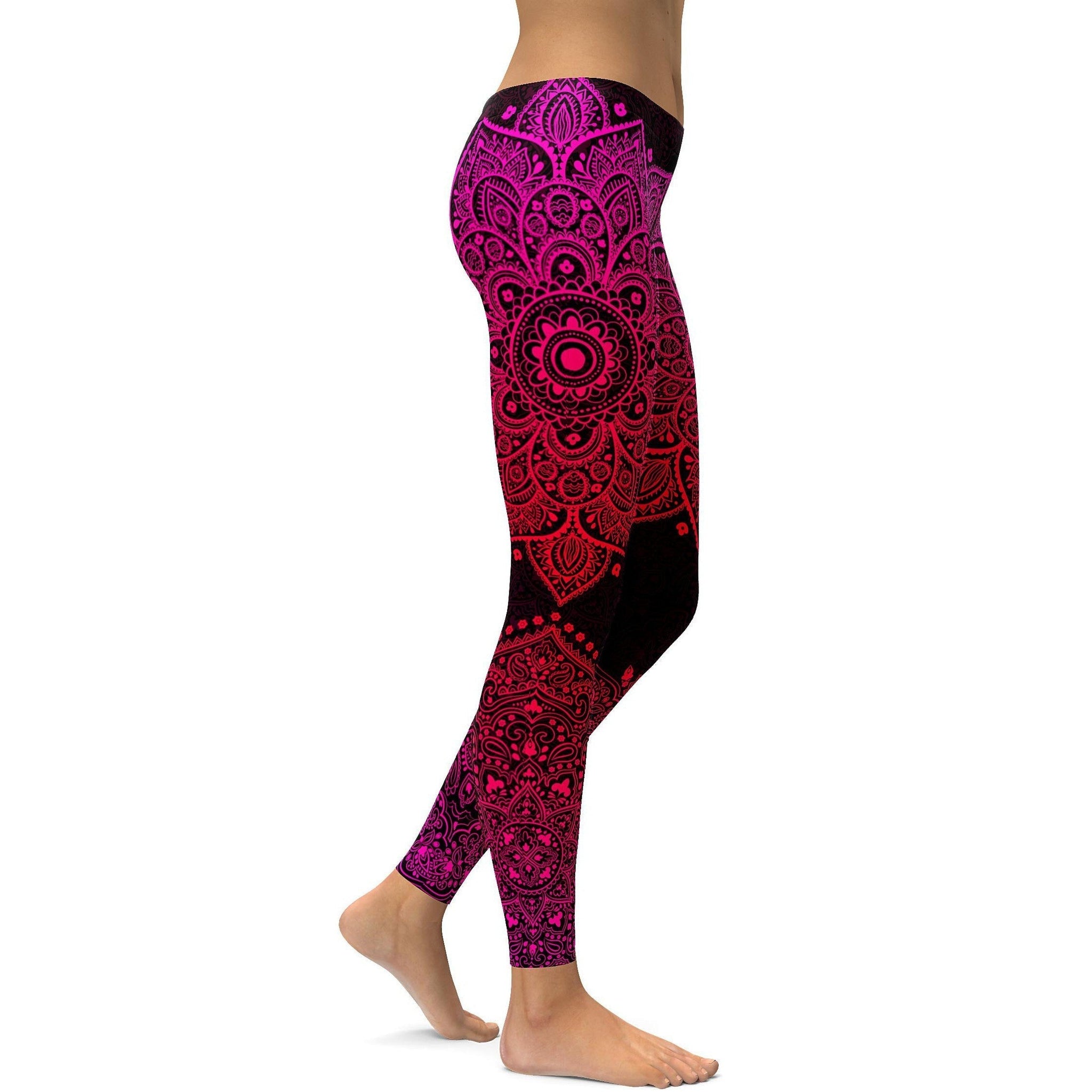 Rosa Mandala Leggings Q195