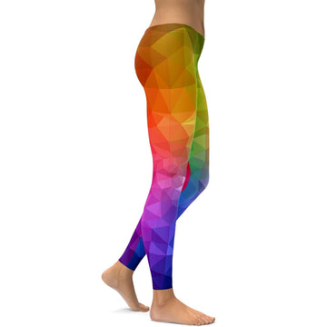 Regenbogen Polygon Leggings P212