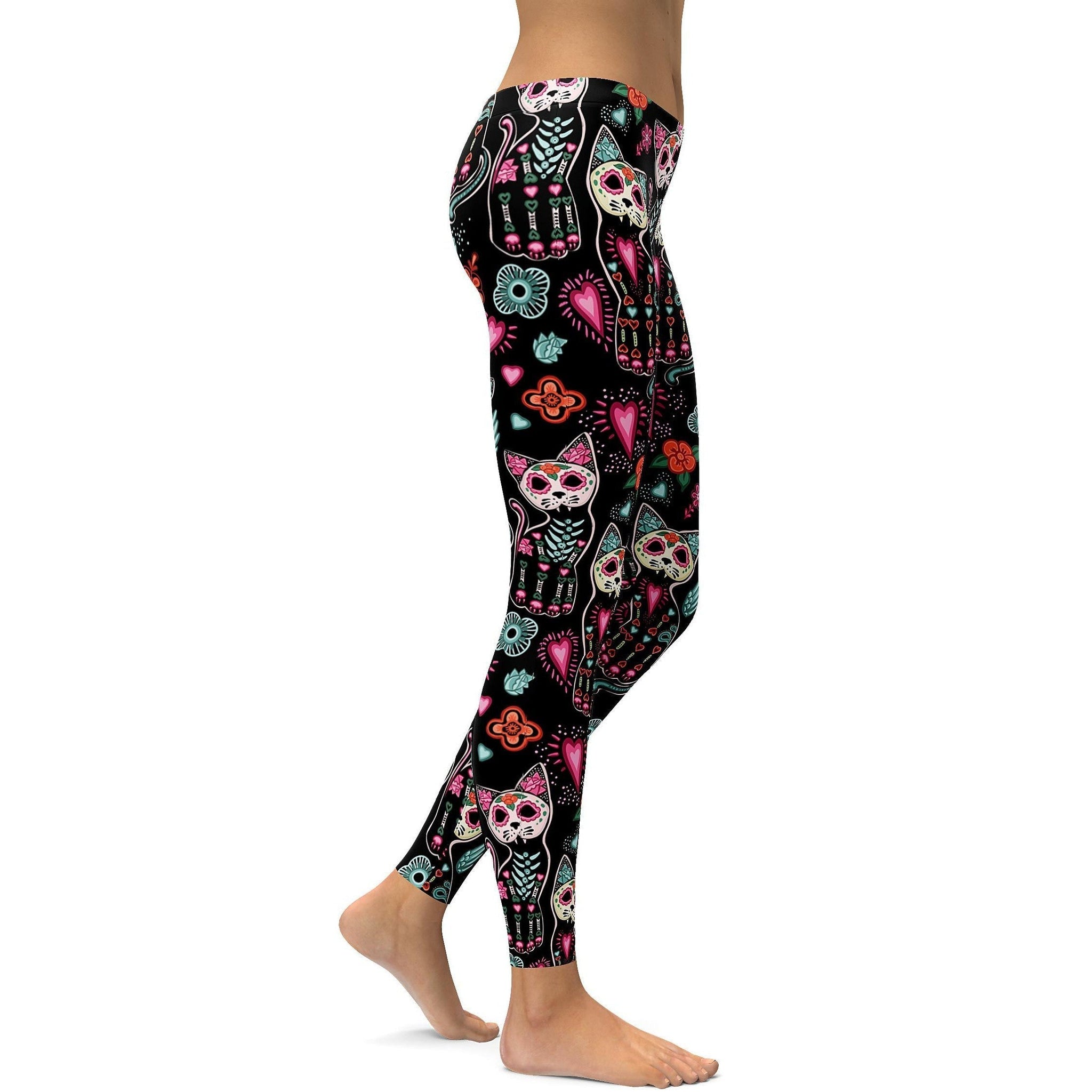 Calavera Katzen Leggings D051