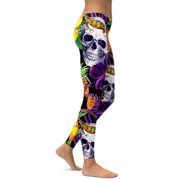 Tropische Schädel Leggings L035