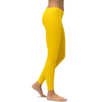 Dunkelgelbe Leggings W333