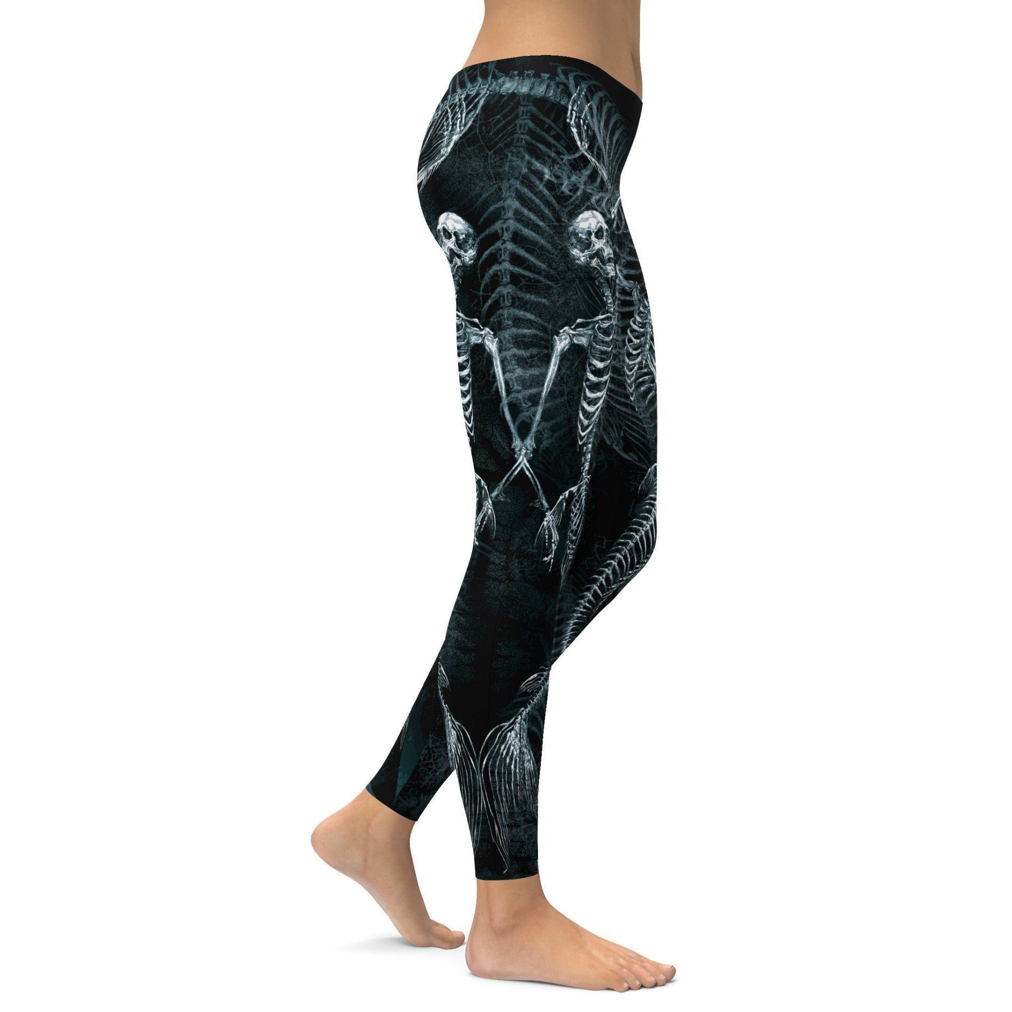 Mermaid-Skelett-Leggings O309