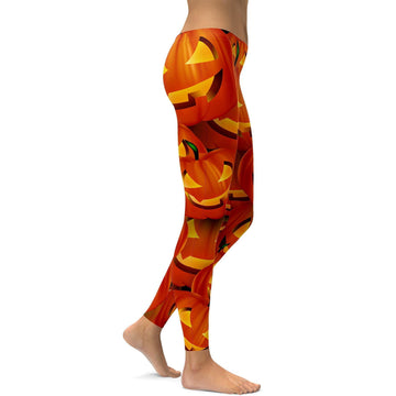 Halloween Kürbis Leggings W280