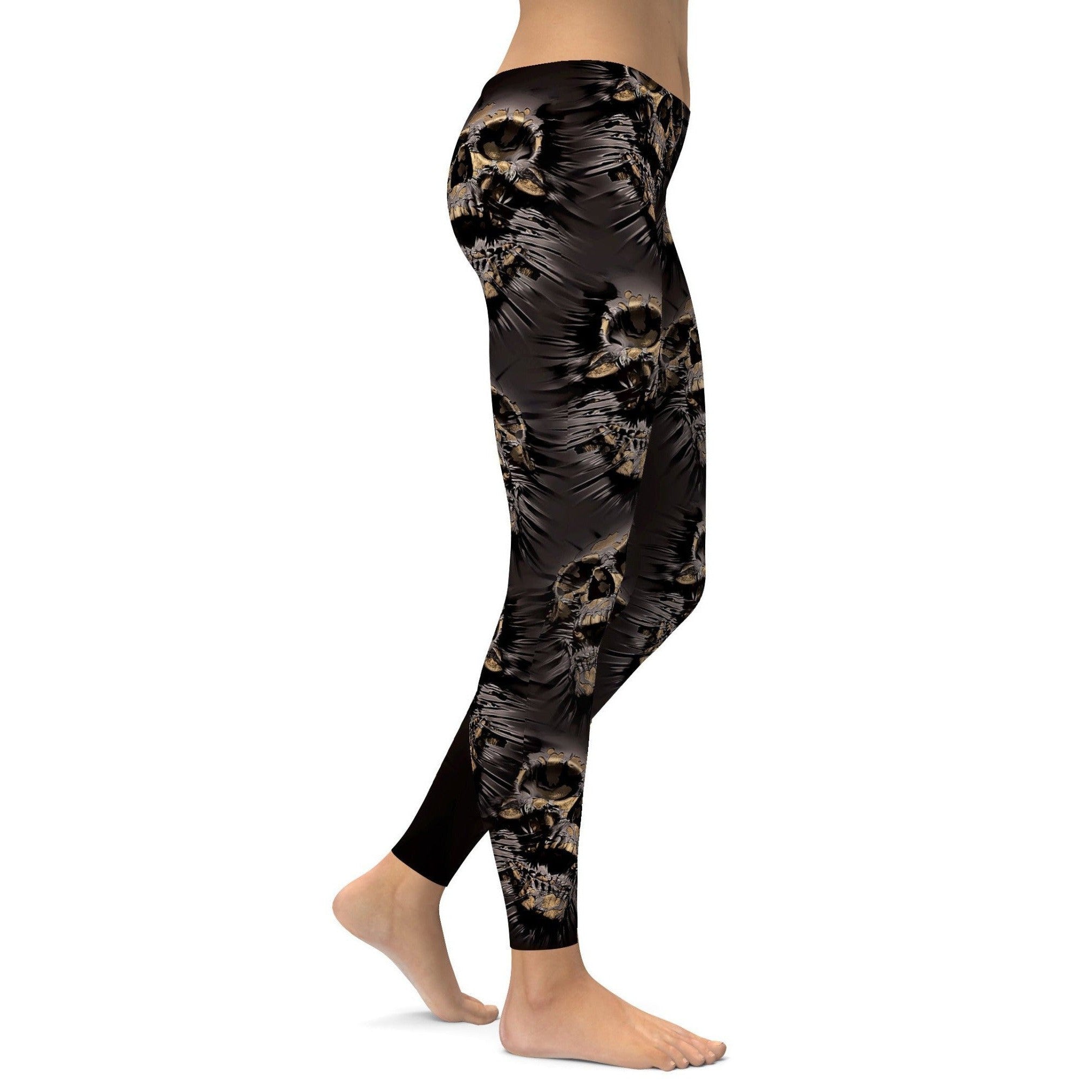 Schädel, die aus Leggings platzen J400