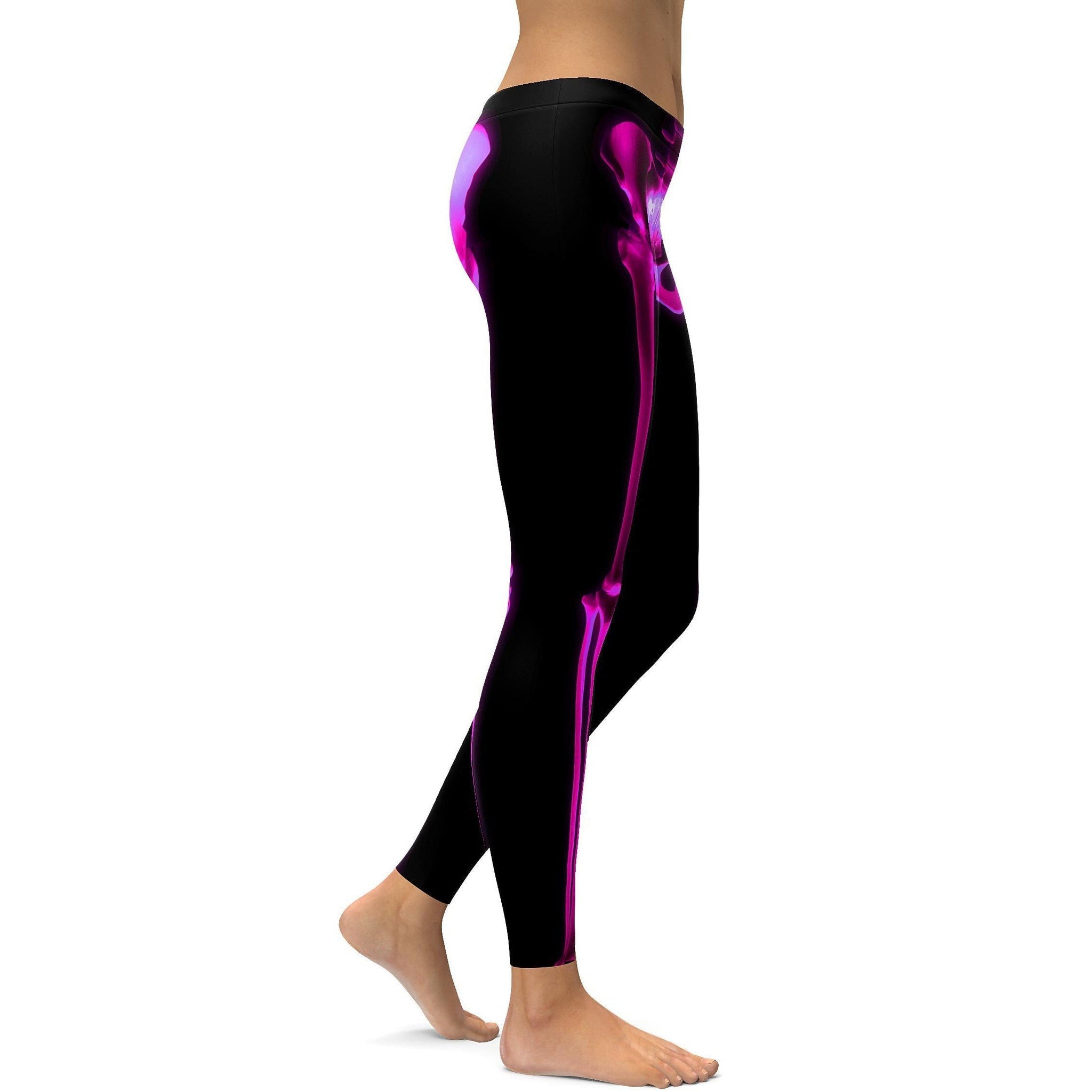 Rosa Röntgen-Skelett Leggings V820