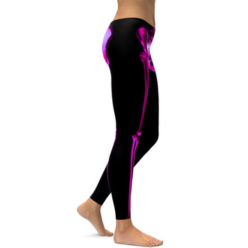 Rosa Röntgen-Skelett Leggings V820