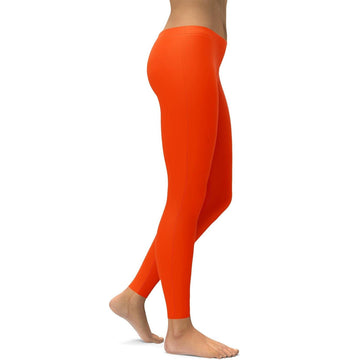 Feste Hot-Orange Leggings Z172