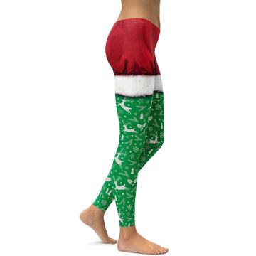 Weihnachts-Shorts & Rentier-Muster Leggings D282