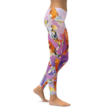 Wasserfarben Koi Fisch Leggings Q375