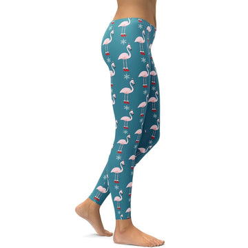 Weihnachtliche Flamingo-Muster Leggings B828
