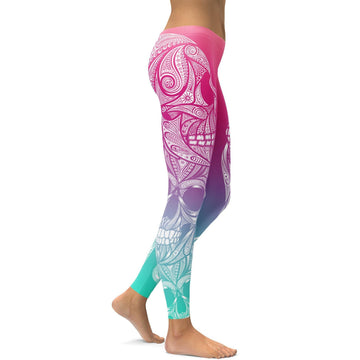 Helle Ornamental Skull Leggings Z775