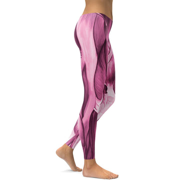 Rosa Muskel-Leggings E254