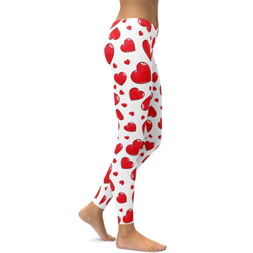 Rote Herzballon Leggings P063