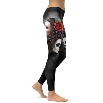 Zucker-Schädel Gute Mädchen / Böse Mädchen Leggings K727