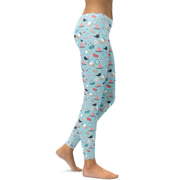 Süße Oster-Muster Leggings G437