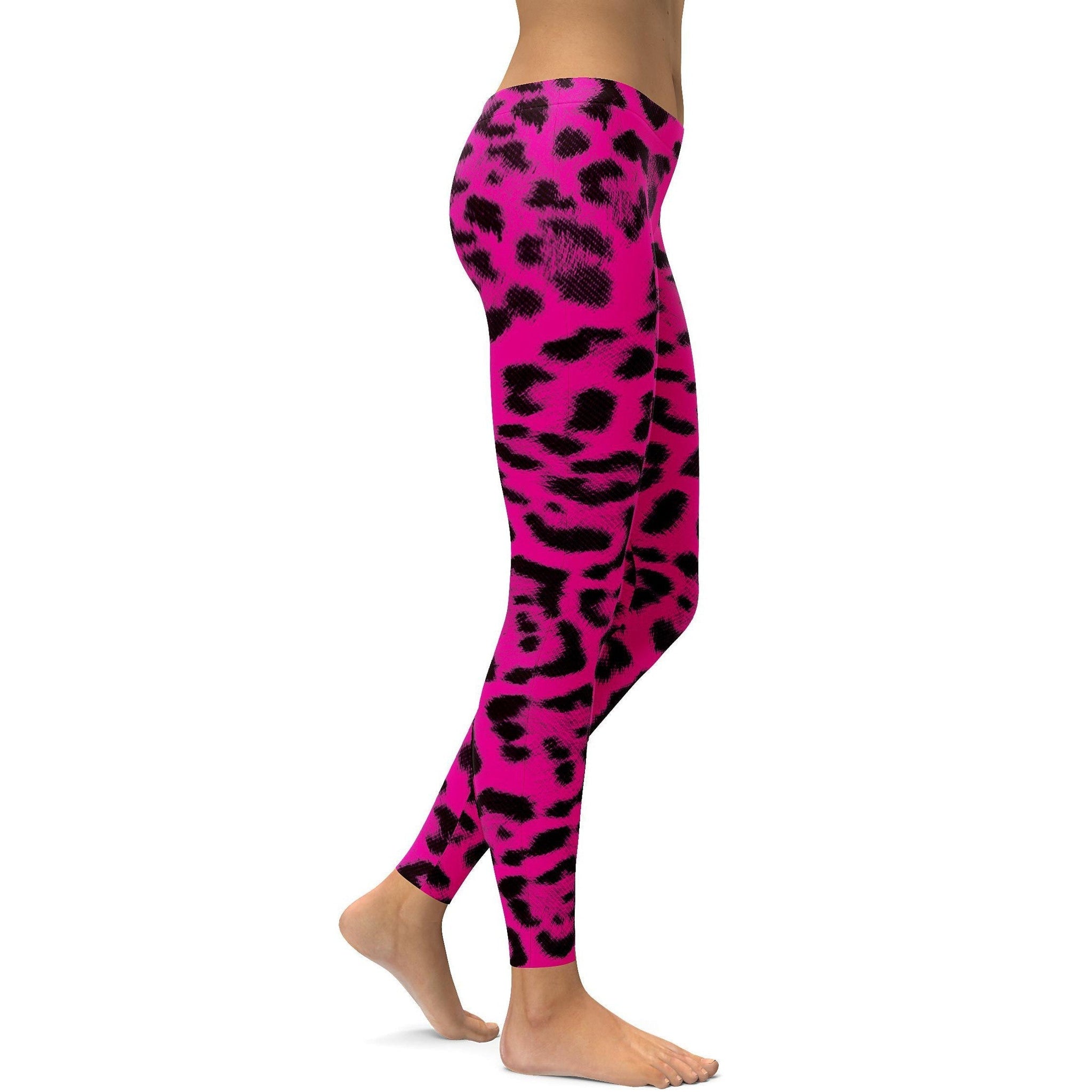 Rosa Leopardenmuster Leggings Q169