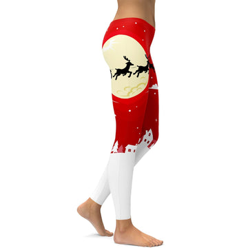 Santa im Himmel Leggings C274