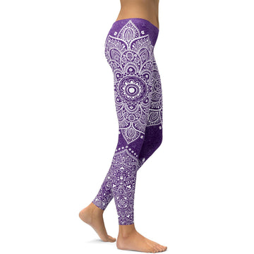 Lila Mandala Leggings Z758