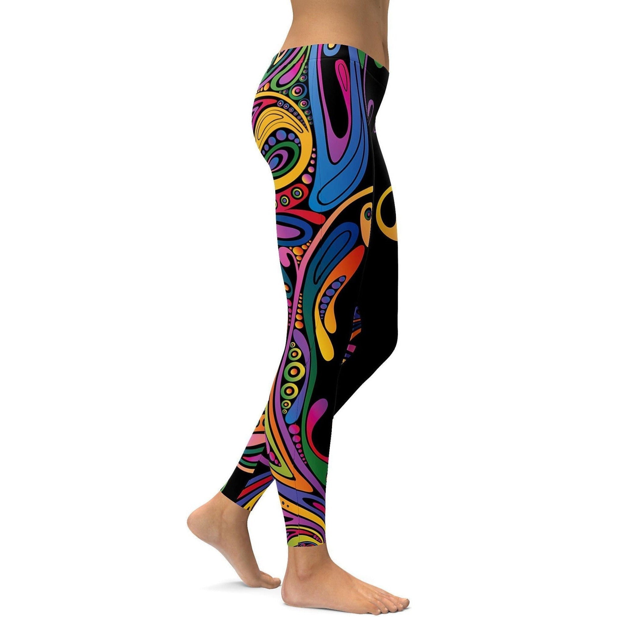 Bunte Wirbel Leggings G188