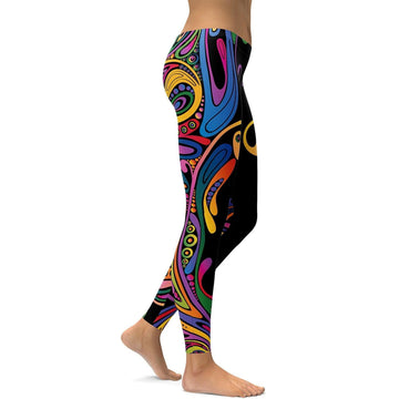Bunte Wirbel Leggings G188