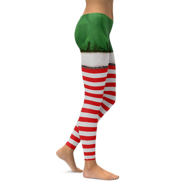 Weihnachts-Zuckerstangen & Shorts Leggings V293