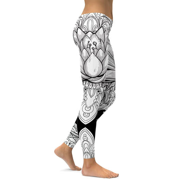 B&W Lotus Leggings H040