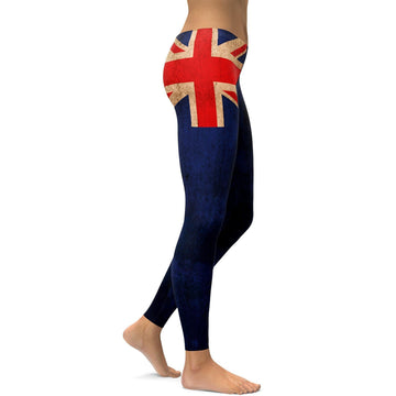 Grunge Neuseeland Flaggen Leggings Z512