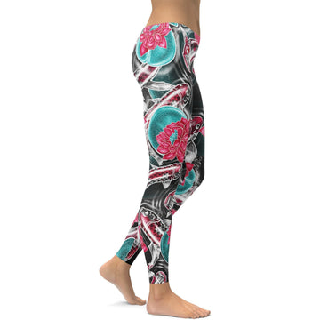 Bunte Koi-Fisch Leggings N911