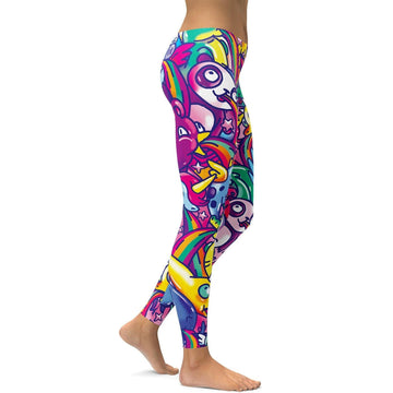 Lebendige Erbrochene Tier-Leggings I527