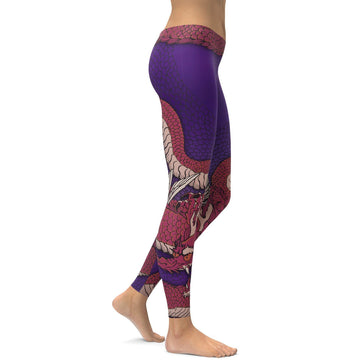 Rot & Lila Drachen Leggings D223
