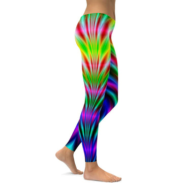Psychedelische Neon-Rave Leggings D812