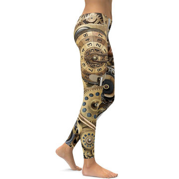 Goldene Steampunk Leggings V882