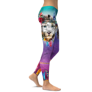 Wasserfarben Löwen Leggings R562