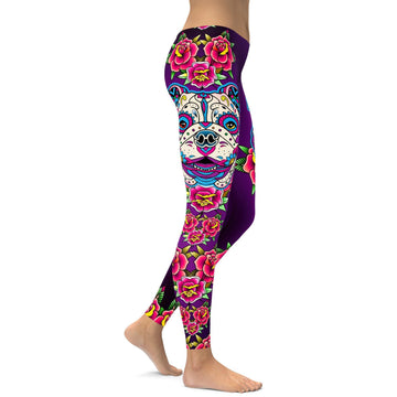 Zucker-Schädel Bulldog Leggings J372